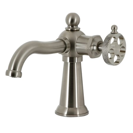 Kingston Brass KS3548RKX Single-Handle Bathroom Faucet with Push Pop-Up, Brushed Nickel KS3548RKX
